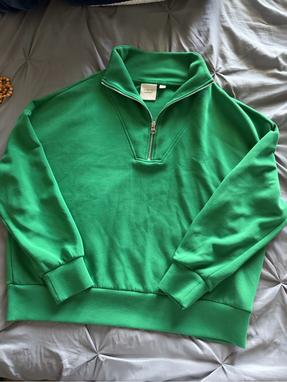Varley Kelly Green Half-Zip Sweatshirt